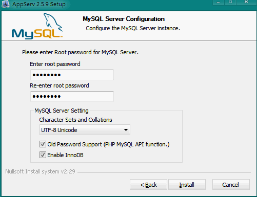 AppServ MySQL