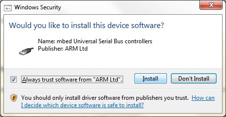 windows install mbed driver